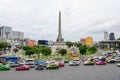 Bangkok, Thailand - July 4, 2019 : Victory Monument Anusawari Chai Samoraphum is one of Bangkok`s major traffic intersections Royalty Free Stock Photo