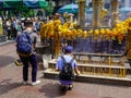 Praying at Erawan Temple in Bangkok, Thailand