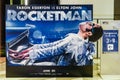 Advertising decoration for the movie called Rocketman and displays at the cinema to promote the movie Royalty Free Stock Photo