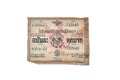 Bangkok, Thailand - June 14, 1951. 2494 Antique Lotto or Lottery on white background, isolated 1722040