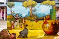 A beautiful standee of a movie called Winnie the Pooh from walt disney display at the cinema to promote the movie
