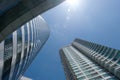 Cityscape Mahanakorn Tower downtown blue sky in BANGKOK THAILAND