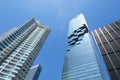 Cityscape Mahanakorn Tower downtown blue sky in BANGKOK THAILAND