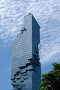 Cityscape Mahanakorn Tower downtown blue sky in BANGKOK THAILAND