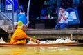 Bangkok, Thailand, June 06 2015: Damnoen Saduak floating market Bangkok is the most famous floating market in rural Royalty Free Stock Photo