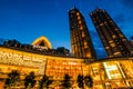 Exterior view of Iconsiam at River side. ICON SIAM is the new Shopping Center and Landmark of Bangkok at twilight