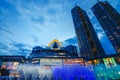 Exterior view of Iconsiam at River side. ICON SIAM is the new Shopping Center and Landmark of Bangkok at twilight