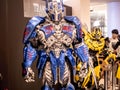 Bangkok, Thailand - June 15, 2017: Fictional characters of Transformers: The Last Knight. It is the fifth installment of the live- Royalty Free Stock Photo