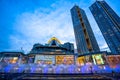 BANGKOK, THAILAND - June 18, 2019: The ICONSIAM department store which have many shopping Center and Landmark of Bangkok at night