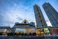 BANGKOK, THAILAND - June 18, 2019: The ICONSIAM department store which have many shopping Center and Landmark of Bangkok at night