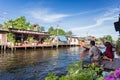 BANGKOK,THAILAND,JUNE 3 2017:The long tail boat at Bangkok yai c Royalty Free Stock Photo