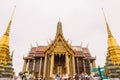 Bangkok, Thailand - June 5, 2016 : A lot of tourists at the Emerald Buddha temple or 