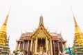 Bangkok, Thailand - June 5, 2016 : A lot of tourists at the Emerald Buddha temple or 