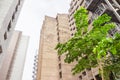 Bangkok, Thailand - June 5, 2016 : Old and new residence high-rise buildings of student of Chulalongkorn university. Royalty Free Stock Photo