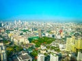 Bangkok, Thailand - June 30, 2008: Panorama of near Petchburi Road