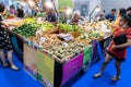 Stalls selling fruit.