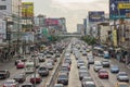 BANGKOK, THAILAND - June 31, 2016: Traffic reaches gridlock