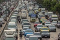 BANGKOK, THAILAND - June 31, 2016: Traffic reaches gridlock