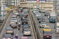 BANGKOK, THAILAND - June 31, 2016: Traffic reaches gridlock