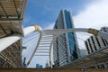 view of modern buildings in Sathorn . Sathorn is the Thai capital`s central business distric Royalty Free Stock Photo