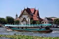 Bangkok, Thailand: Long Boat and Thai Temple