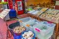 Seafood live crabs shellfish crustaceans Thai market China Town Bangkok