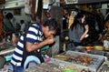 Bangkok, Thailand: Man at Maha Rat Market