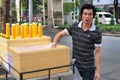 Bangkok, Thailand: Man Selling Orange Juice