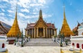 Bangkok, Thailand - Mar 29, 2022: Front view landscape of Prasat Phra Dhepbidorn or The Royal Pantheon in the temple of Emerald Royalty Free Stock Photo