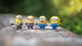 Bangkok,Thailand - Mar, 2018: Minions toy on the floor blurred b