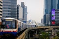 cityscape of modern office building & bridge at Chong Nonsi stat