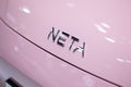 Neta Chinese compact EV car business brand by Hozon Auto manufactured by the Zhejiang Hezhong