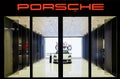 Porsche luxury car in showroom at icon siam shopping mall,