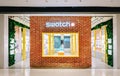 Swatch store at Central World shopping mall. Swatch is a Swiss watchmaker founded in 1983