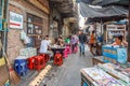 Outdoor cafe and magazine stall