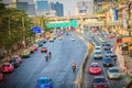 Bangkok, Thailand - March 8, 2017: Traffic on the Phahon Yothin