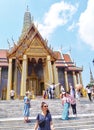 Travelers Taking Photo at Wat Phra Kaew in Bangkok, Thailand