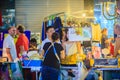 Bangkok, Thailand - March 2, 2017: Unidentified tourist buying