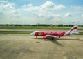 AirAsia Airbus a320 before take off, Don Muang airport, Bangkok, Thailand