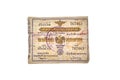 Bangkok, Thailand - May 24, 1951. 2494 Antique Lotto or Lottery on white background, isolated 767463