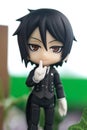 Bangkok, Thailand - May 6, 2017 : Character of Sebastian Michaelis or cute boy in anime black butler on display at Central World,