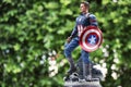 Close up of Captain America Civil War superheros figure actio