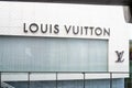BANGKOK, THAILAND - MAY 10, 2020 -Exterior of Louis Vuitton shop at Emporium Mall. Louis Vuitton is a France luxury