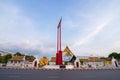 Bangkok, Thailand-May 2, 2021 : The Giant Swing or Sao Chingcha with blue sky, Bangkok attractions, Thailand