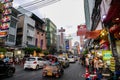 The image of Yaowarat Road, the main artery of Bangkok Chinatown, during the day time, Bangkok