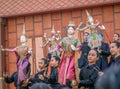 BANGKOK, THAILAND Ã¢â¬â 28 MAY 2019 : Joe Louis traditional Thai puppet dolls showed at Sanam Laung, Grand Palace, Bangkok