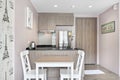 Kitchen and table dinning in condominium