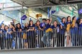 Bangkok, Thailand - May 19, 2016 - Leicester City Supporter wait Royalty Free Stock Photo