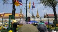 BANGKOK, THAILAND - MAY 5, 2019: Many people come to wait the Coronation of King Rama X, the King of Thailand since 2016