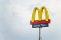 BANGKOK, THAILAND-MAY 13, 2018 : McDonalds logo and drive thru sign Royalty Free Stock Photo